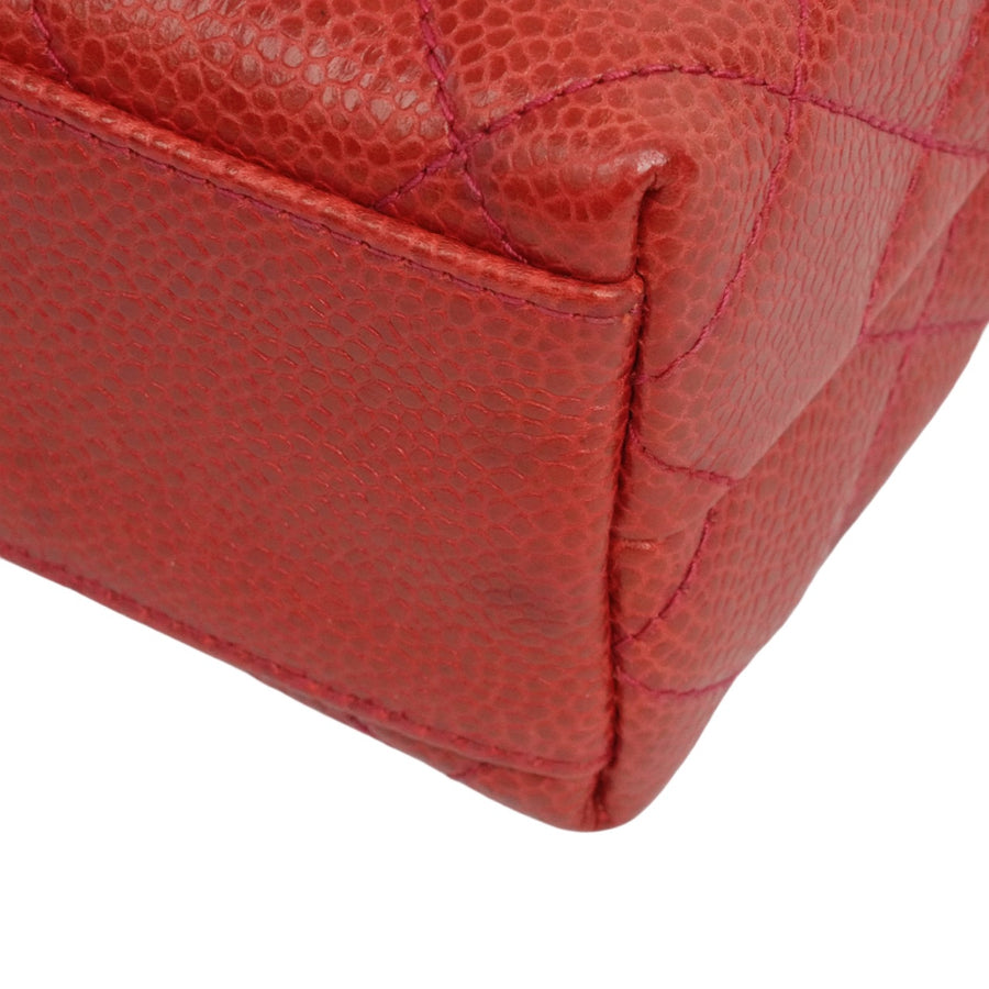 CHANEL 1991–1994 Matelassé Coco Mark Caviar Skin Shoulder Bag