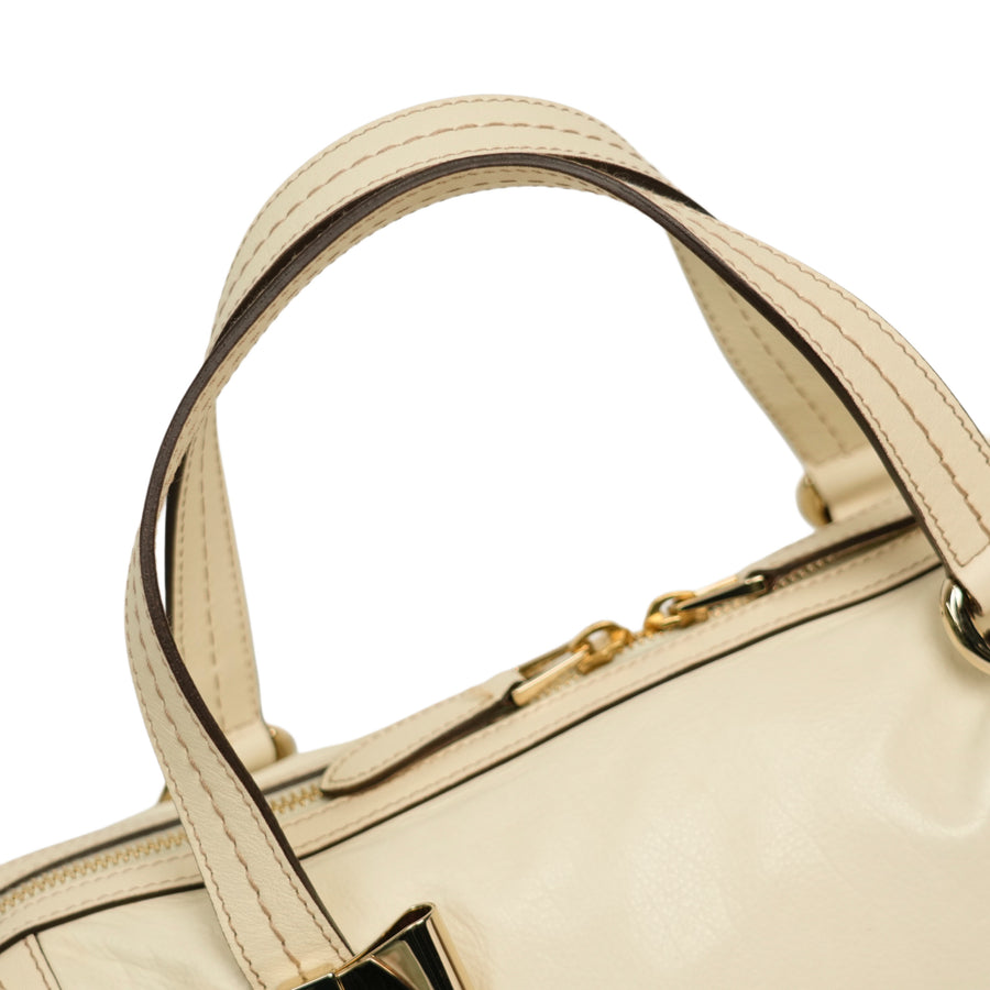 GUCCI Diamante Ribbon Boston 30 Handbag　