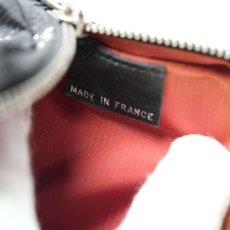 CHANEL Nylon Coin Case with Key Ring