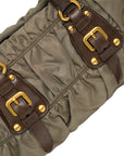 PRADA Nylon Leather Handbag / Shoulder Bag