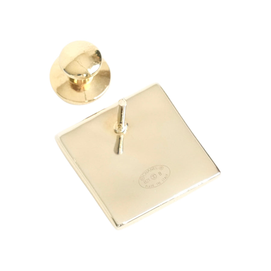 CHANEL Coco Mark Square Brooch