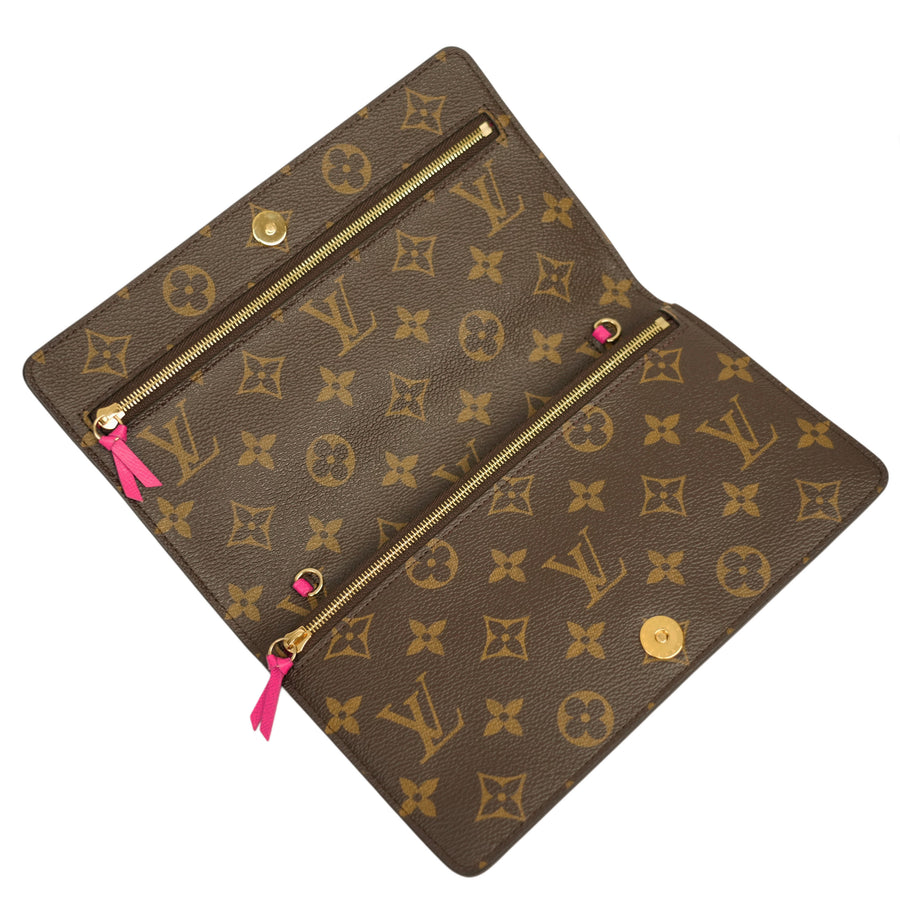 LOUIS VUITTON Monogram Pochette Weekend Long Wallet / Shoulder Bag 2-Way M63857