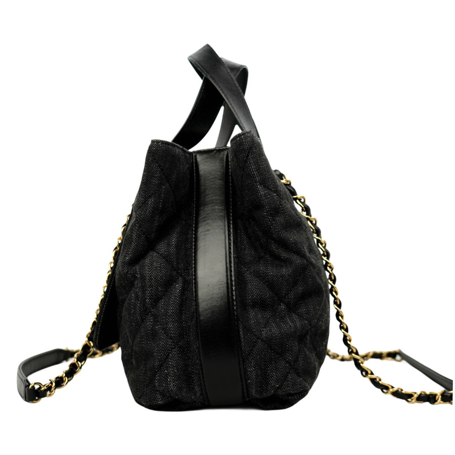 CHANEL Denim Tote Handbag/Shoulder Bag 2-Way