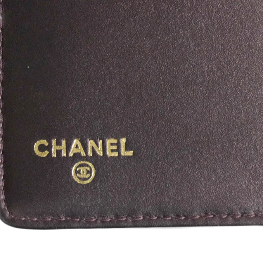 CHANEL Matelassé Tweed Bi-fold Long Wallet