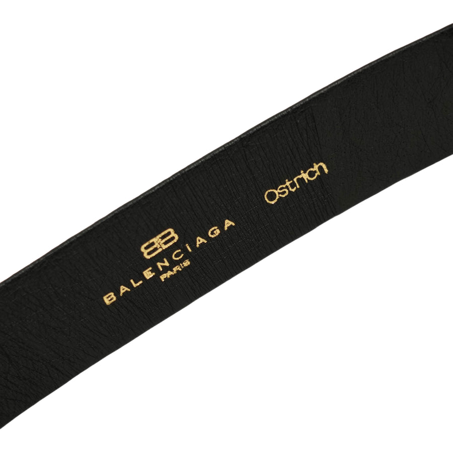 BALENCIAGA Ostrich Leather Belt