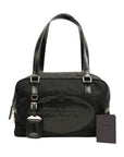 PRADA Nylon Leather Handbag