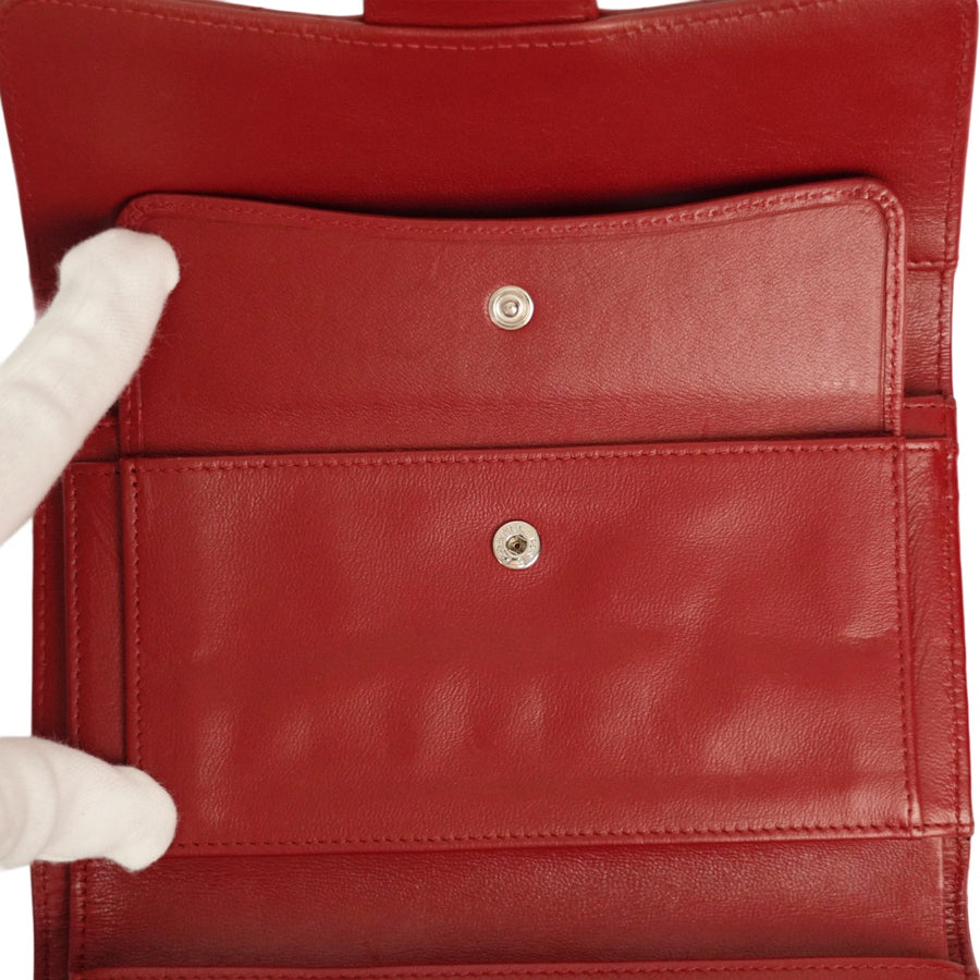 CHANEL Matelasse Coco Mark Tri-Fold Long Wallet