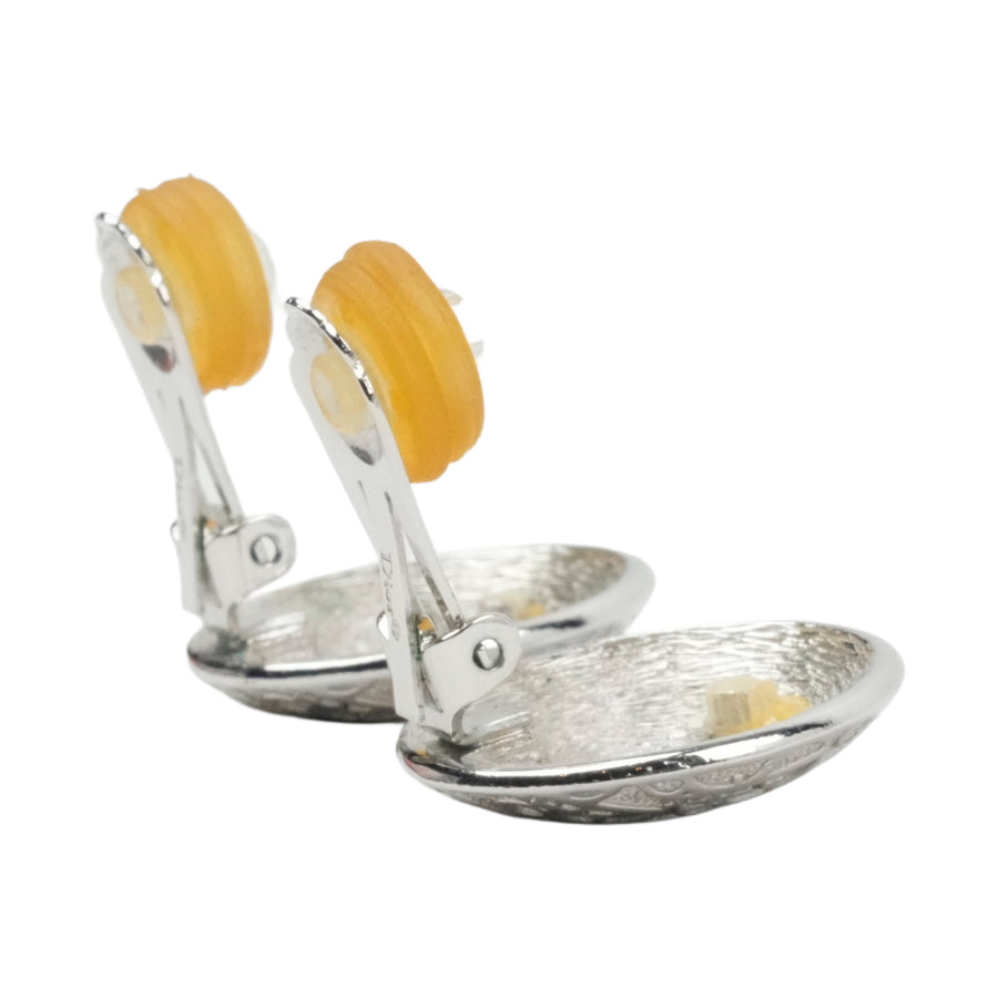 CHRISTIAN DIOR Trotter Logo Plate Earring