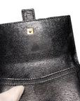 GUCCI Leather Logo W-Hook Compact Wallet