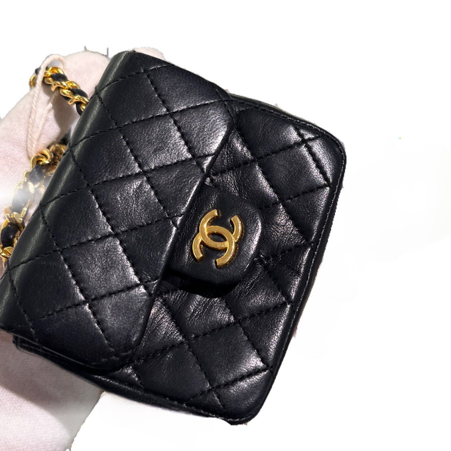 CHANEL Mini Mini Matelassé Lambskin Belt Bag