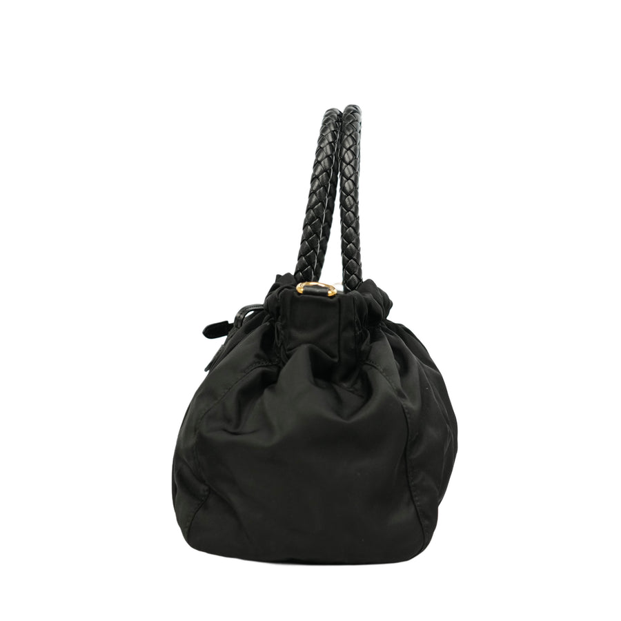 PRADA Nylon Ribbon Motif Handbag/Shoulder Bag 2-Way