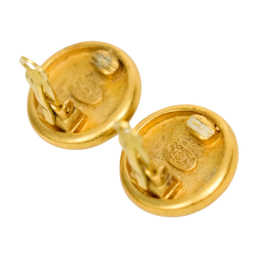 CHANEL Button Earrings