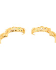 Vintage-Style Multicolor Stone Hoop Earrings