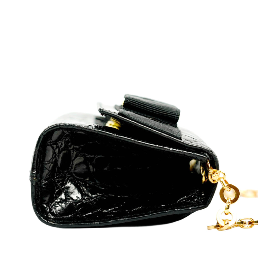 SALVATORE FERRAGAMO Vara Mini Chain Belt Bag/Shoulder Bag 2-Way