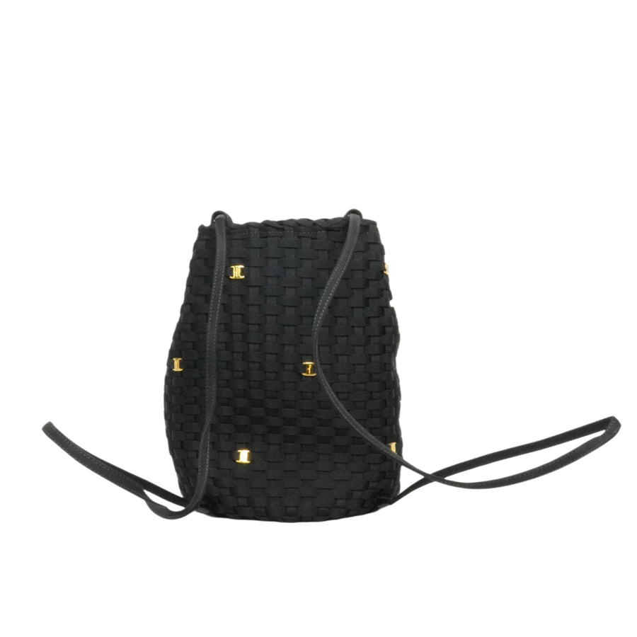 SALVATORE FERRAGAMO Vara Fabric Backpack/Shoulder Bag