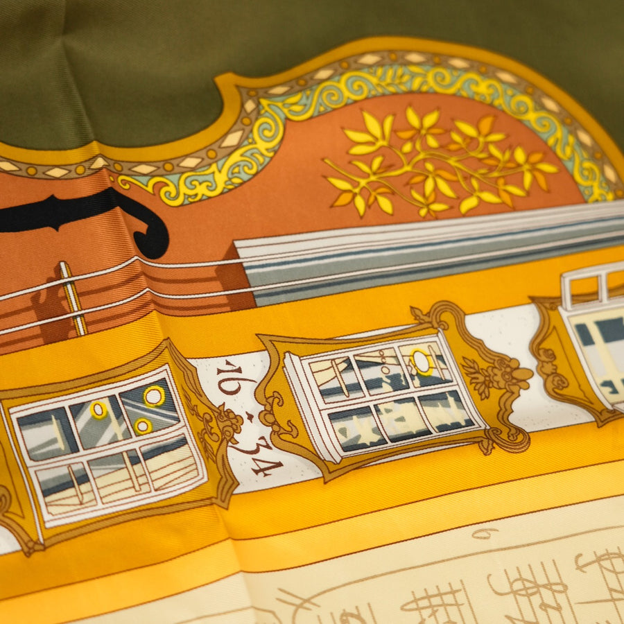HERMES Carre 90 “In Salzburg” Violin Scarf