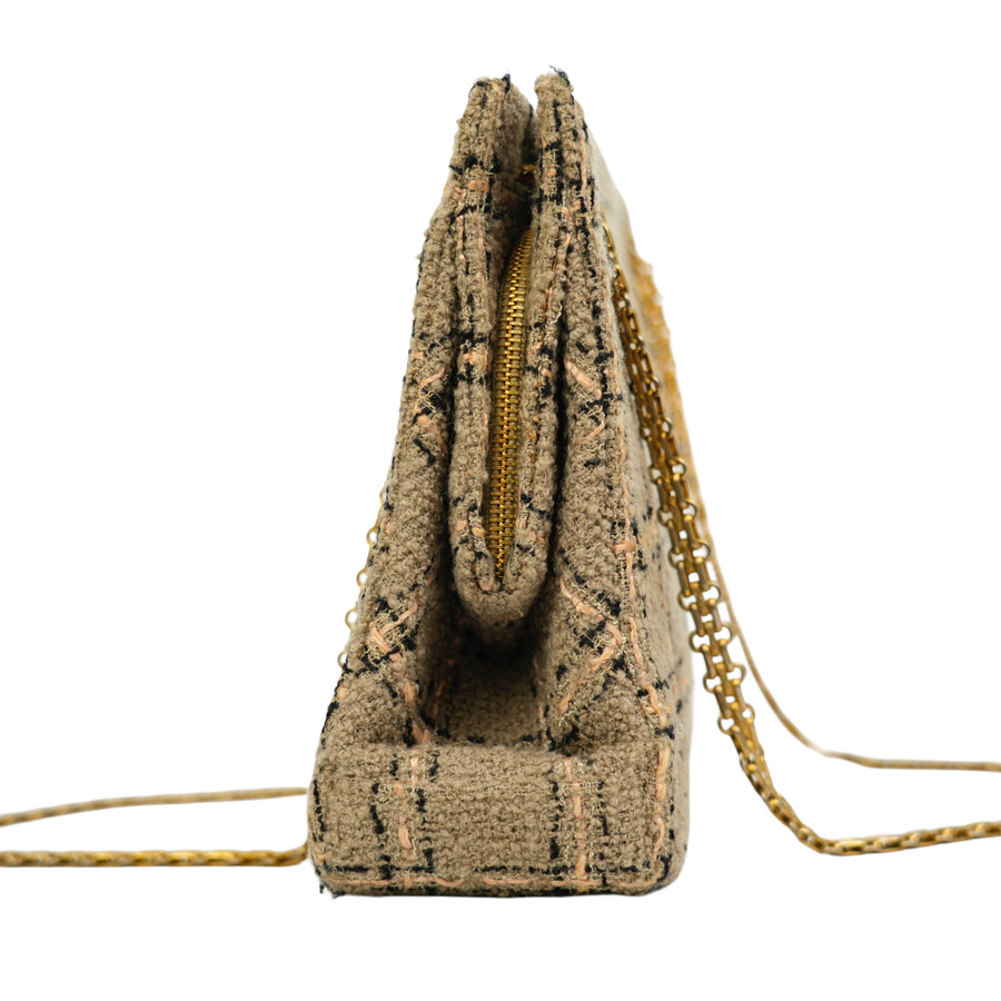 CHANEL 1994–1996 Chain Tweed Shoulder Bag