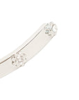 Vintage-Style Flower Motif Rhinestone Bangle