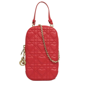 CHRISTIAN DIOR Lady Dior Call'in Dior Phone Holder / Shoulder Bag