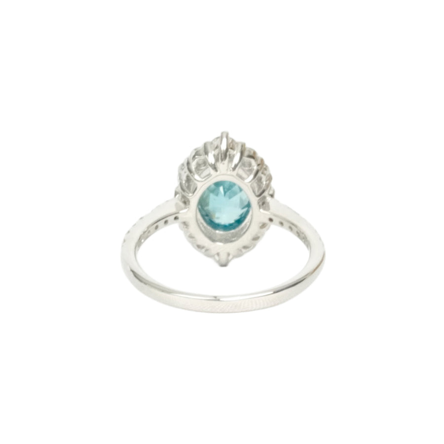 PT900 Zircon 3.04ct Diamond 0.54ct Ring