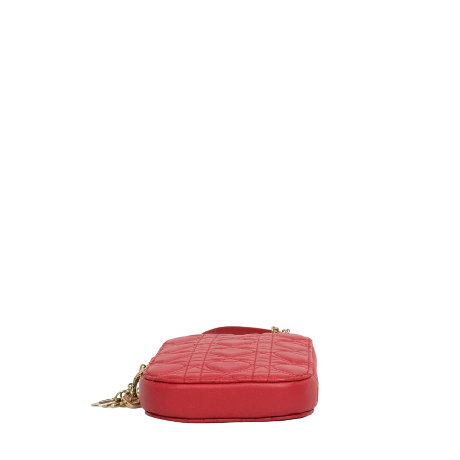 CHRISTIAN DIOR Lady Dior Call'in Dior Phone Holder / Shoulder Bag