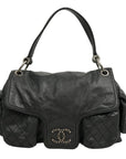CHANEL 2009-2010 Matelasse Caviar Skin Coco Mark Handbag/Shoulder Bag