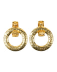 CHANEL Logo Circle Earrings