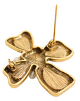 Vintage-Style Cross Motif Stone Brooch