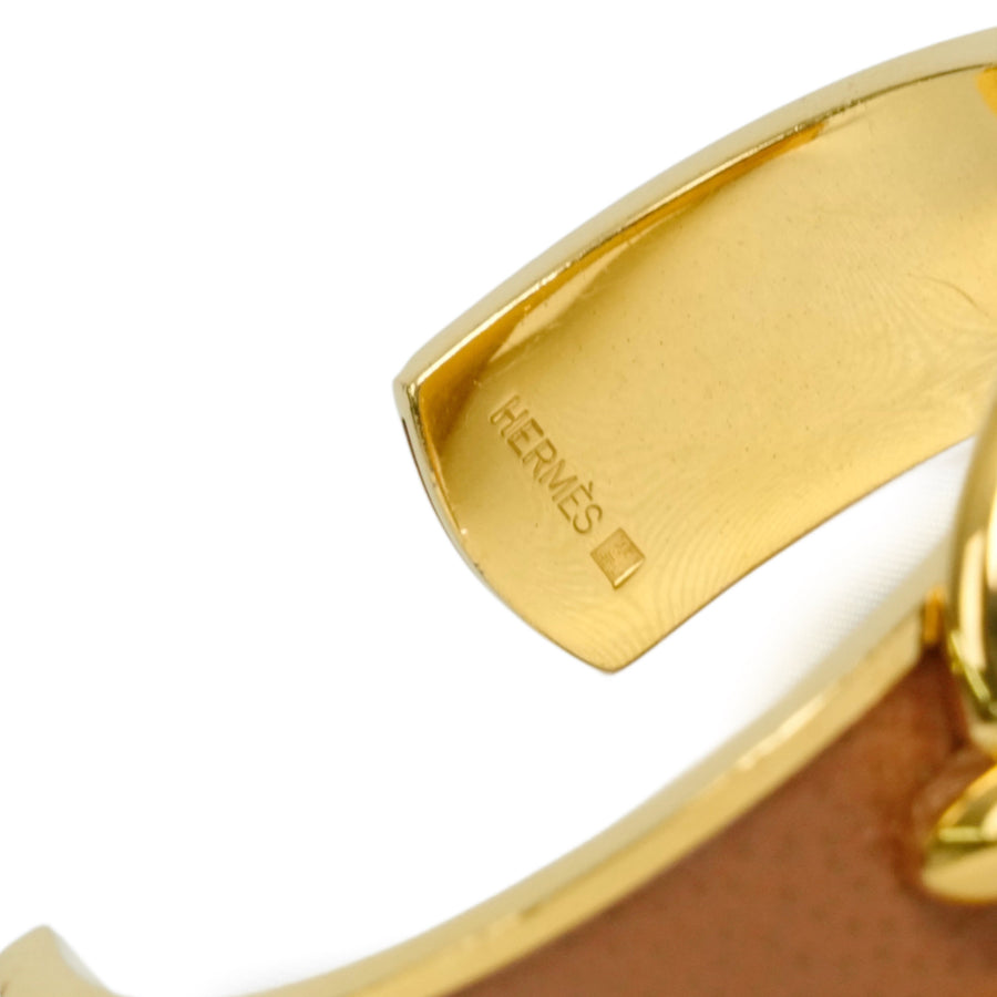 HERMES Chaine d'Ancre Leather Bangle
