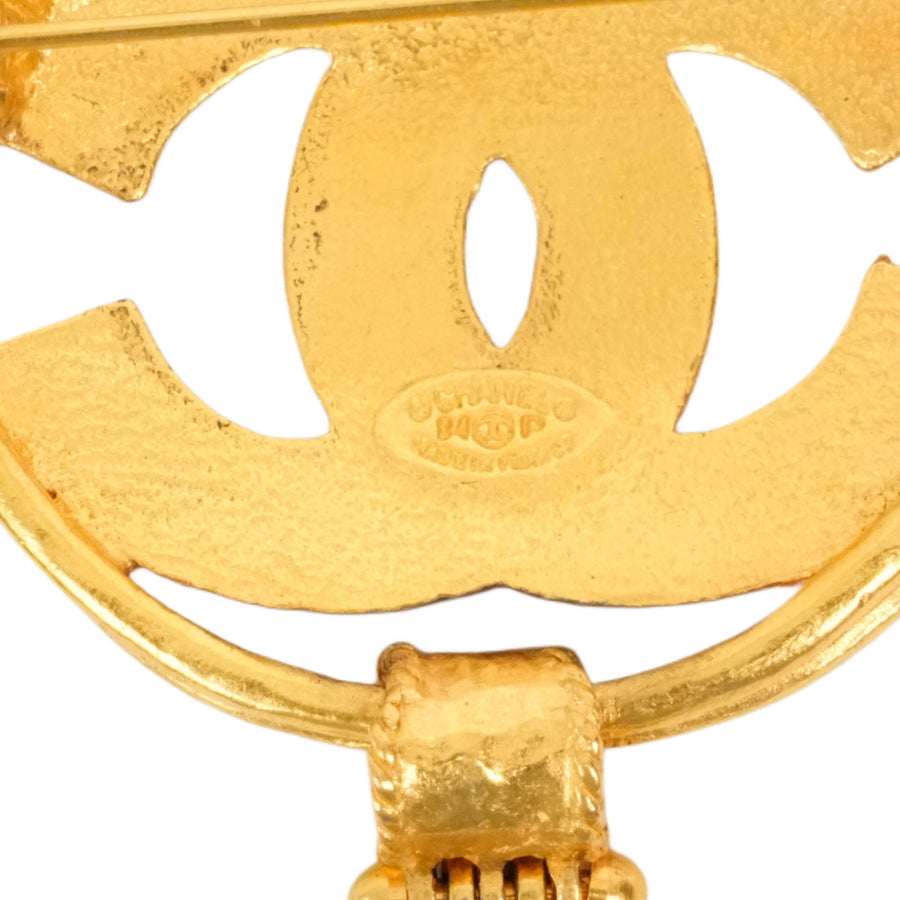 CHANEL Coco Mark Cross Motif Brooch