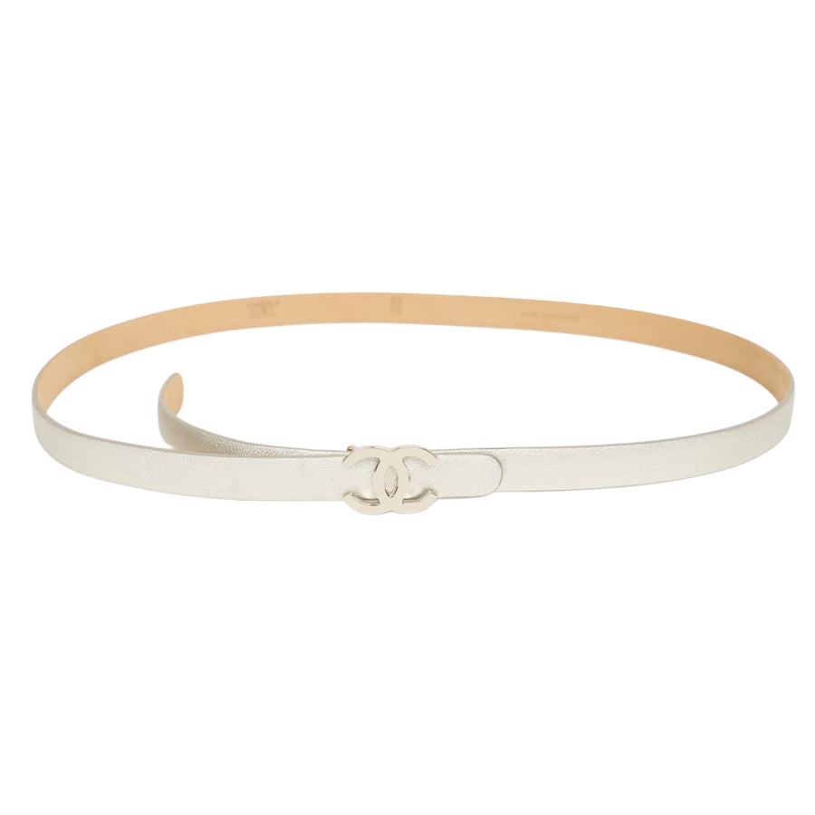 CHANEL CUIR VERITABLE Coco Mark Belt