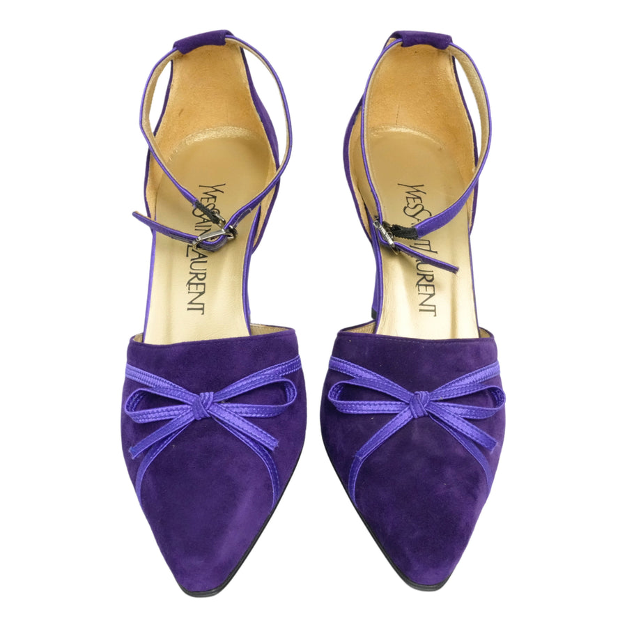 YVES SAINT LAURENT Pumps with Blue Ribbon