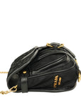 PRADA Embroidered Flower Nylon Shoulder Bag / Waist Bag