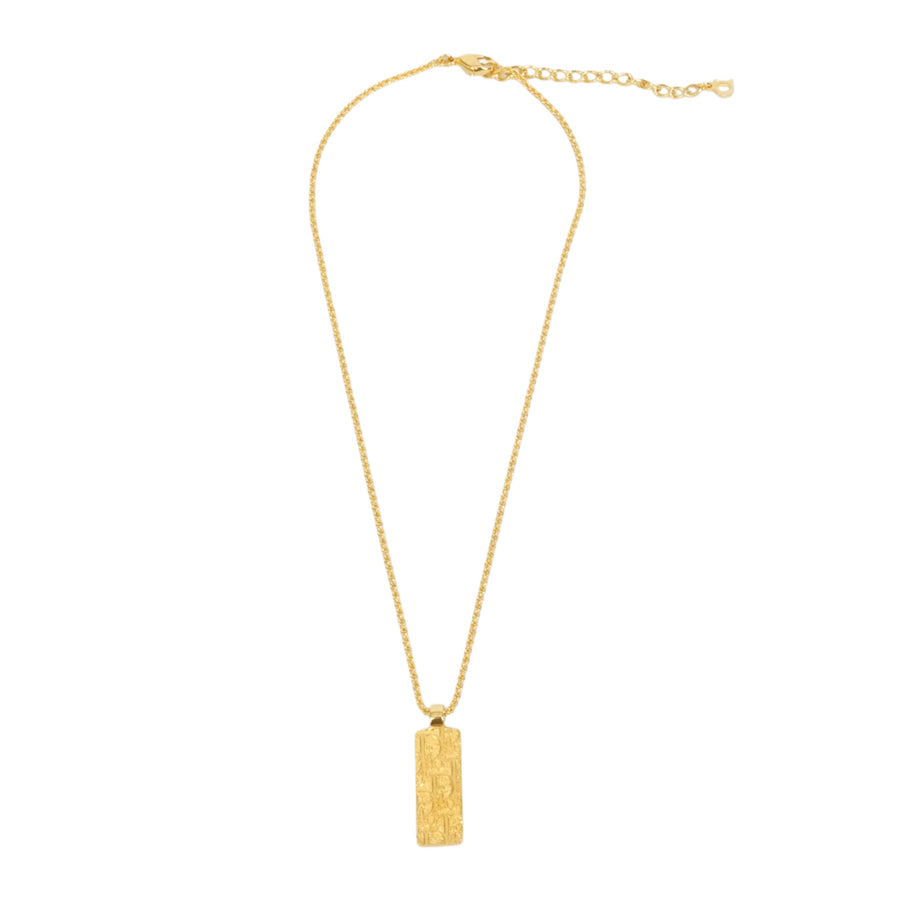 CHRISTIAN DIOR Trotter Line Stone Necklace
