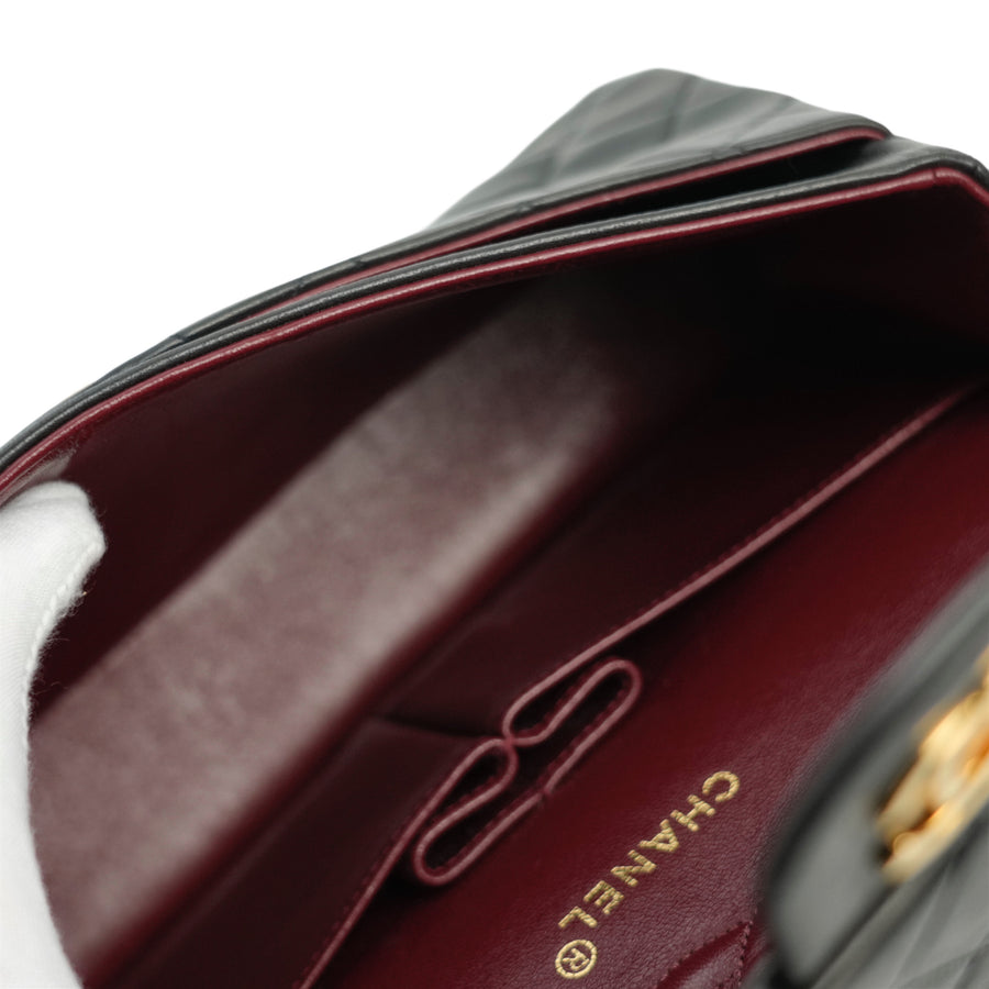 CHANEL 1994–1996 Matelassé Double Flap Lambskin Shoulder Bag