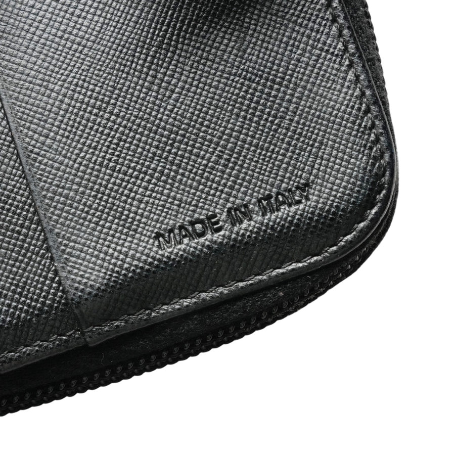 PRADA Nylon Round Zip Compact Wallet