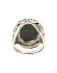 Vintage-Style Stone Leaf Motif Ring