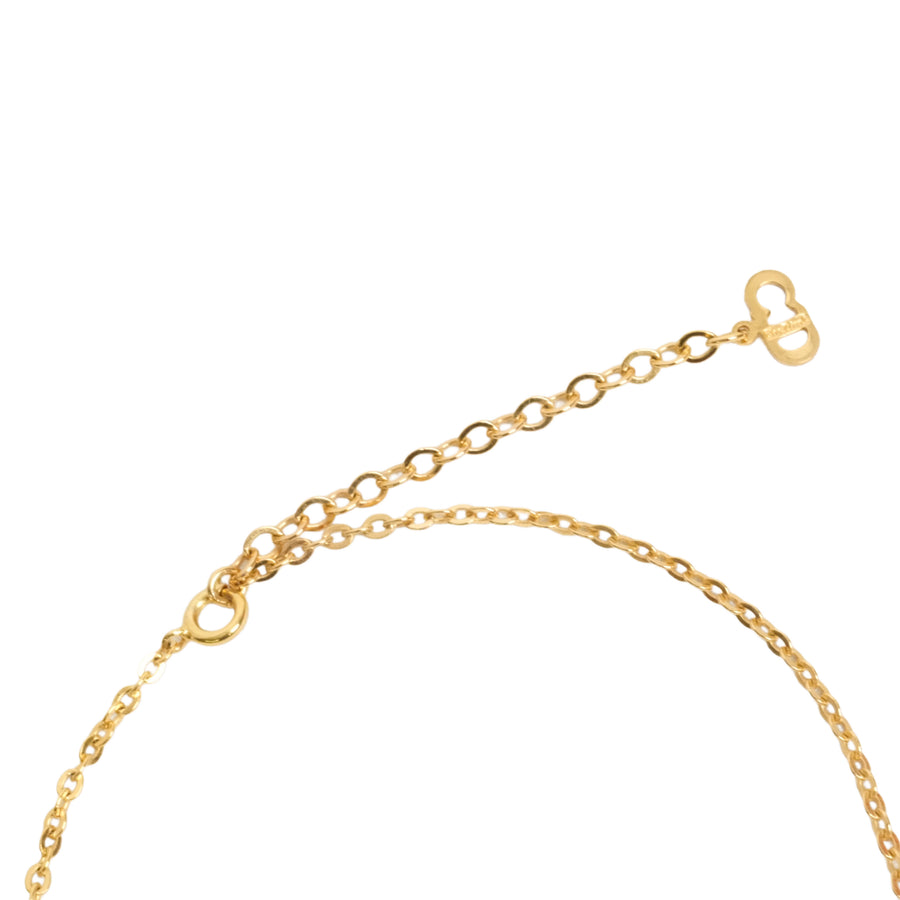 CHRISTIAN DIOR Logo Oval Necklace
