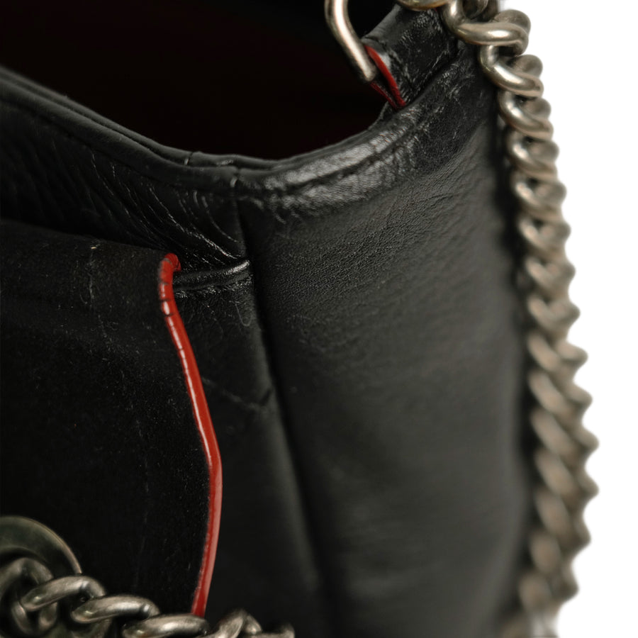 CHANEL Coco Mark Chain Aged Metal Hardware Handbag / Shoulder Bag