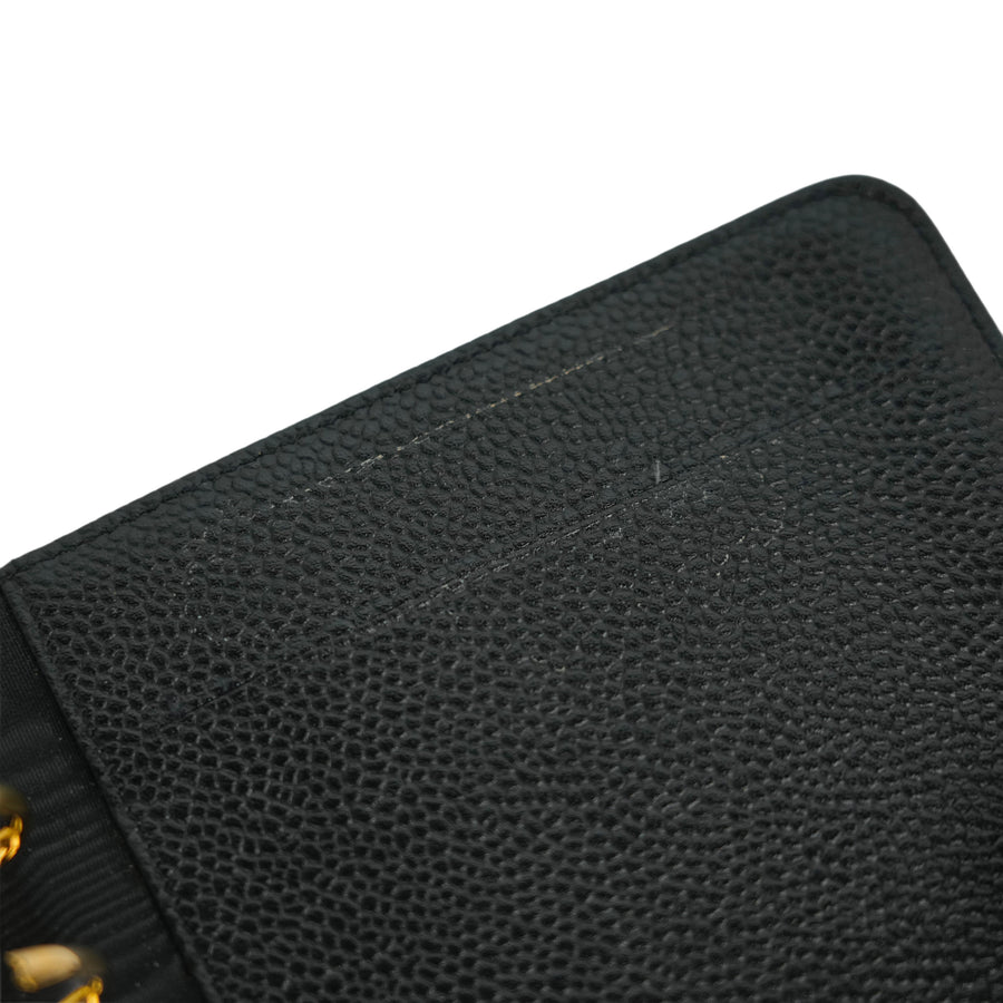 CHANEL 1997–1999 Coco Mark Caviar Leather Planner Cover