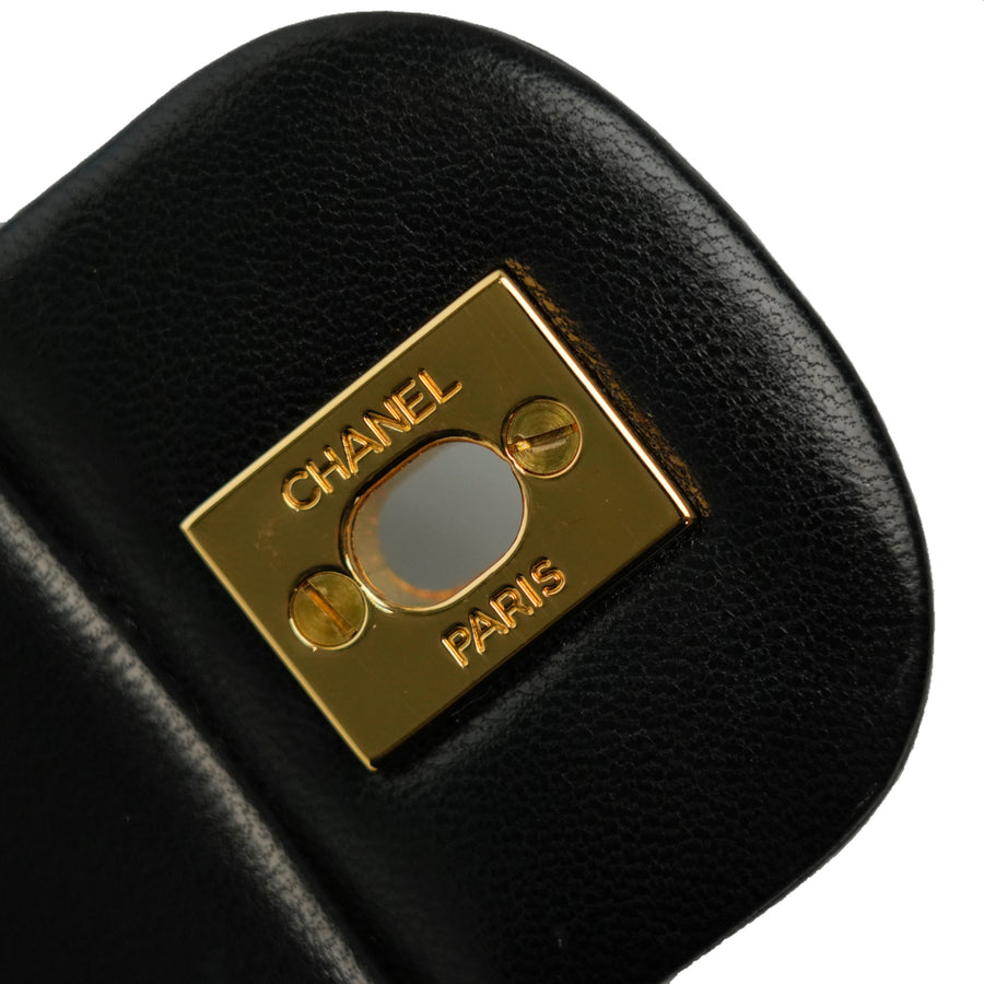 CHANEL 1994–1996 Matelassé Double Flap Lambskin Shoulder Bag