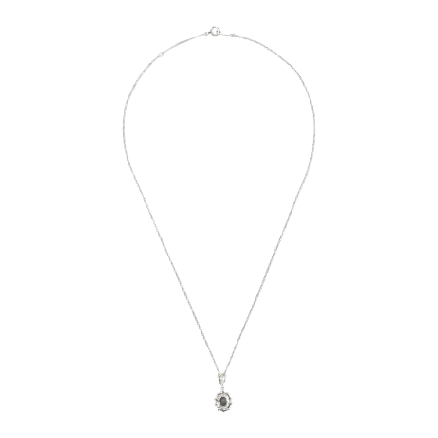 Opal Pt850 Gemstone Diamond Necklace