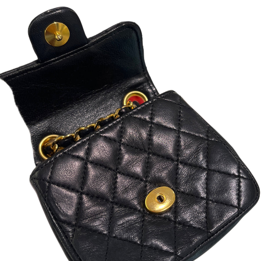 CHANEL Mini Mini Matelassé Lambskin Belt Bag