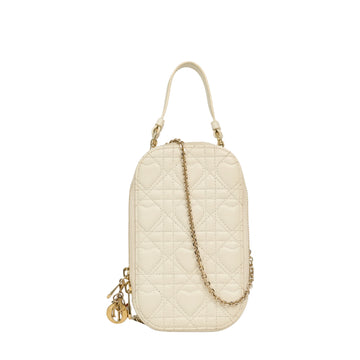 CHRISTIAN DIOR Lady Dior Call'in Dior Phone Holder / Shoulder Bag