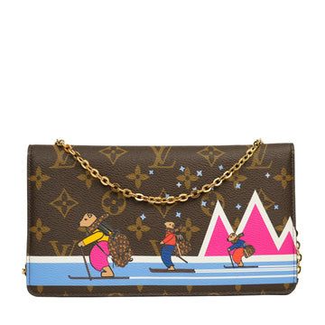 LOUIS VUITTON Monogram Pochette Weekend Long Wallet / Shoulder Bag 2-Way M63857
