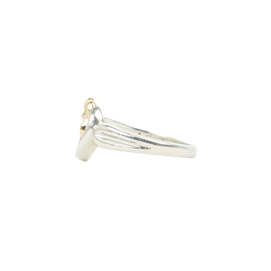 TIFFANY & CO. SV925 K18YG Heart Ribbon Ring