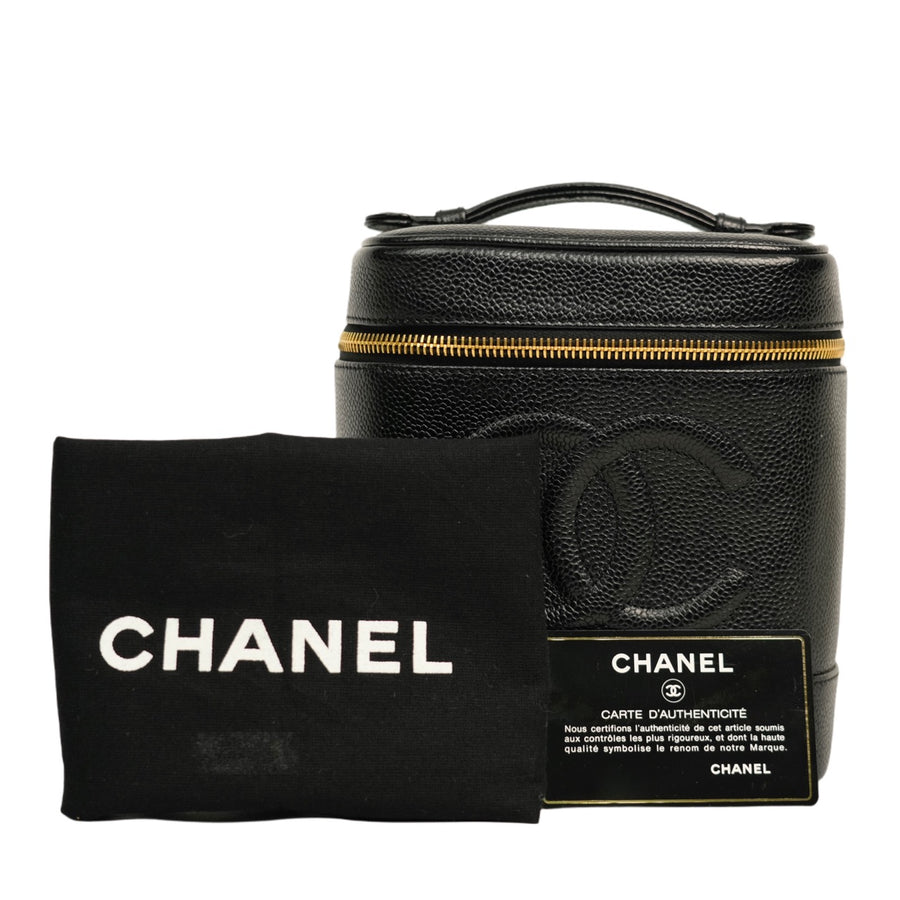 CHANEL 1997-1999 Vanity Caviar Skin Handbag