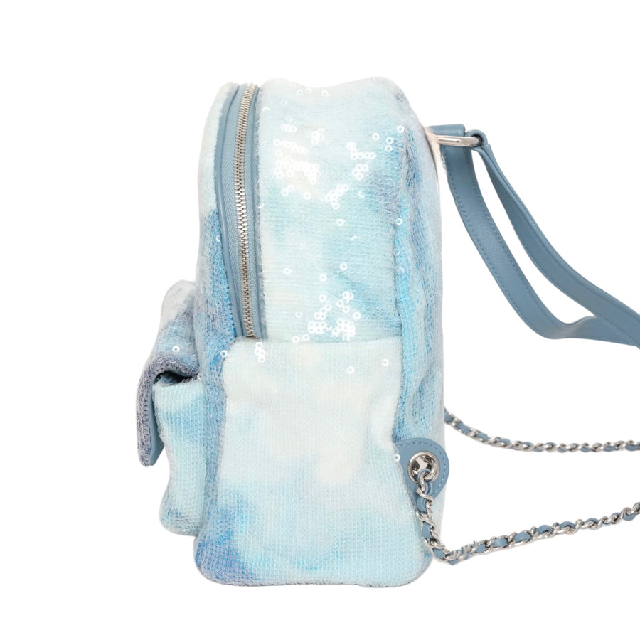 CHANEL Coco Mark Sequin Mini Backpack