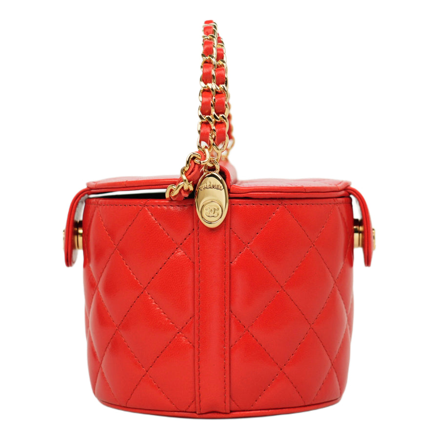 CHANEL Matelassé Lambskin Vanity Bag Handbag/Shoulder Bag