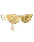 Vintage-Style Sunglasses Rhinestone Brooch